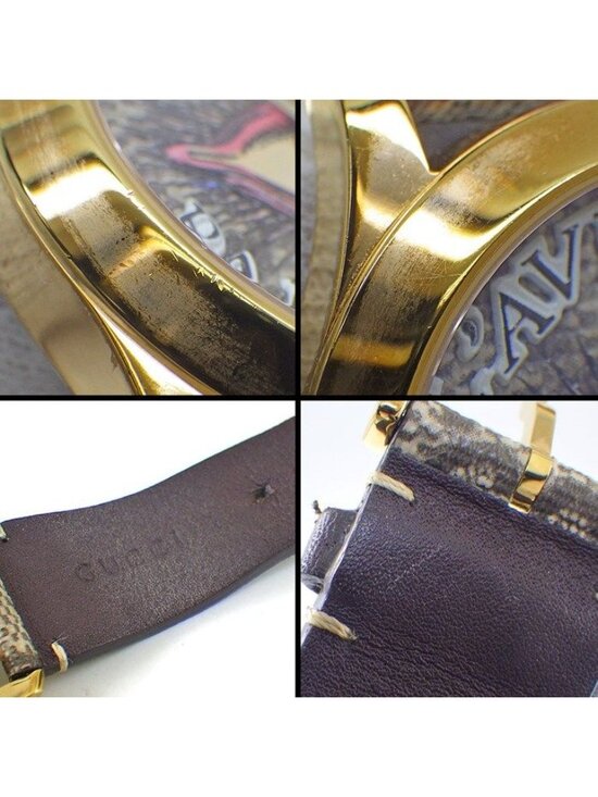Gucci Watch Timeless 126.4 Eye Motif Beige Brown GG Supreme Dial SS main image 2